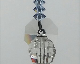 Hanging Crystal Angel With Colored Beads Handcrafted By Bjcrystalgifts Using Swarovski Crystal