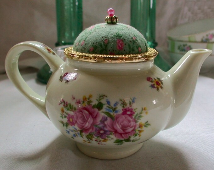 Handmade Alice in Wonderland Pincushion Teapot Great Sewing Gift With FREE SHIPPING Etsy