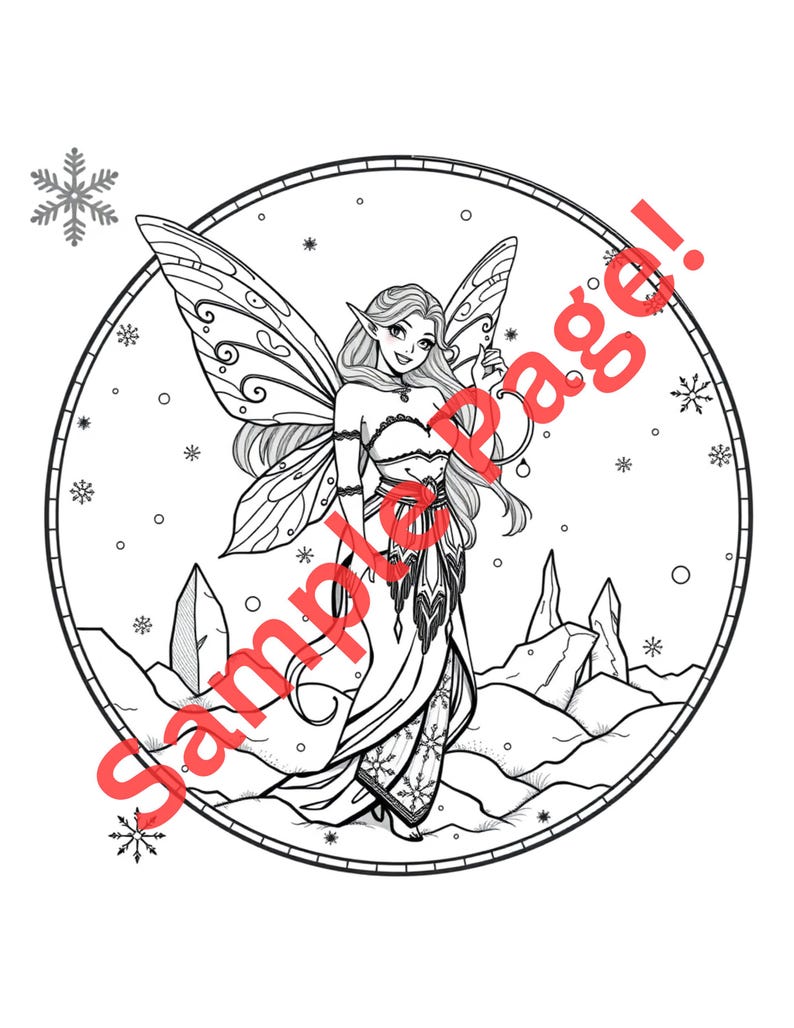 20 Fairies Adult Coloring Book – Printable Fantasy Coloring Pages ...