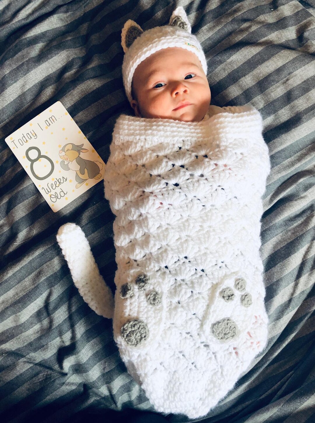 Quick to Ship Kitten Cocoon Hand Crochet Kitten Cocoon Cat Etsy