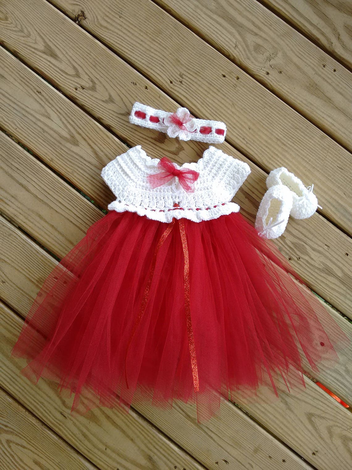 Hand Crochet Empire Waist Tutu Dress Set Crochet Baby Tutu Etsy