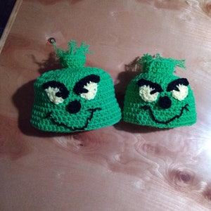 Fast to Ship Hand Crochet Grinch  Hat, Christmas Grinch Hat, Handmade Grinch Hat, Hand Crochet Hat, Green Guy Hat!!