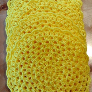 Hand Crocheted Chair Pads, Crocheted Chair Pads, Decorative Chair Pads, Farmhouse Chair Pads/Cushions, Comfortable Crocheted Chair Pads