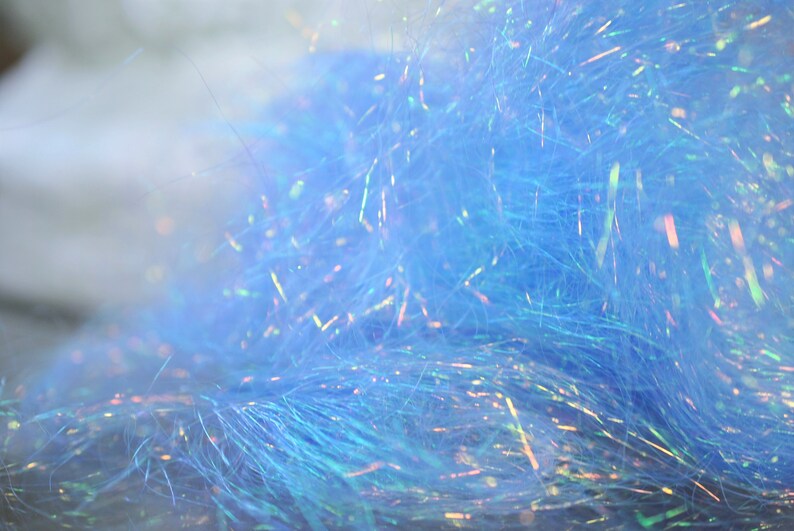 Blue Sparkle Cobalt Blue Angelina Dreads Sparkle Paper Making Glitz Needle Felting Glitz Blending Glitz Art Batt Supply