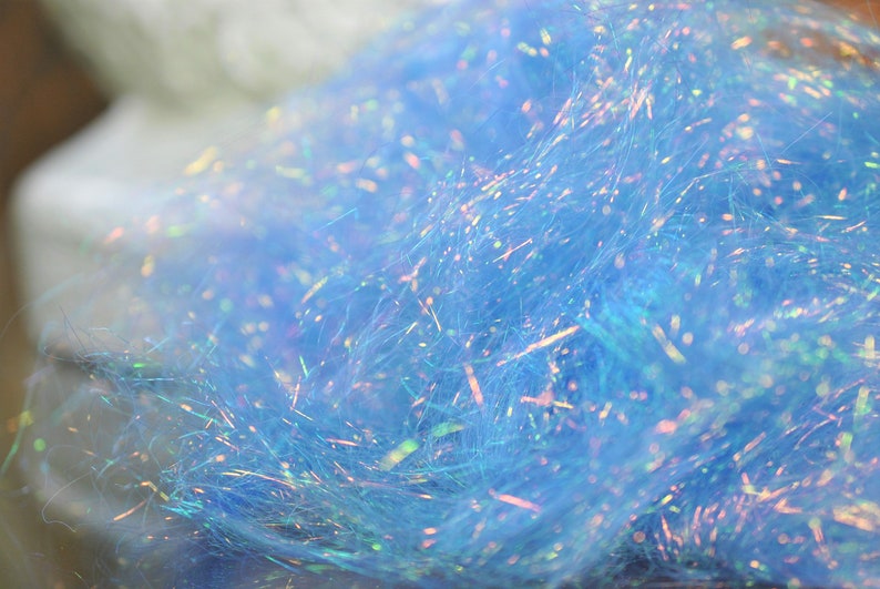 Blue Sparkle Cobalt Blue Angelina Dreads Sparkle Paper Making Glitz Needle Felting Glitz Blending Glitz Art Batt Supply