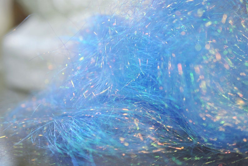 Blue Sparkle Cobalt Blue Angelina Dreads Sparkle Paper Making Glitz Needle Felting Glitz Blending Glitz Art Batt Supply