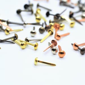 500pcs Split Pins Pastel Metal Brad Fasteners Mini Brads for