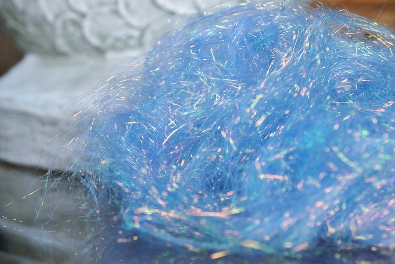 Blue Sparkle Cobalt Blue Angelina Dreads Sparkle Paper Making Glitz Needle Felting Glitz Blending Glitz Art Batt Supply