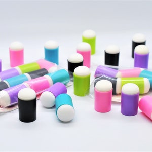 Finger Sponge Dauber 1-10 Pcs, Daubers for Stenciling, Chalks, Inks, Stamping, Card Making, Scrapbooking, Finger Painting, Acrylic Painting