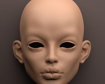 Jessie - Printable 3D BJD Head Model Perfect for Resin Casting and Doll Making Projects