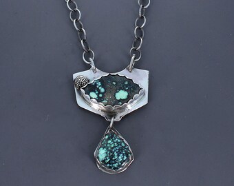 Variscite and Mottled Turquoise Necklace