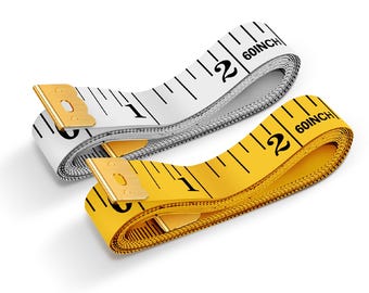 Cinta métrica suave (paquete de 2) – 150 cm/60 pulgadas, flexible, con extremo metálico