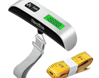 Báscula digital para equipaje de 110 lb/50 kg - Báscula portátil para maletas con pantalla LCD retroiluminada