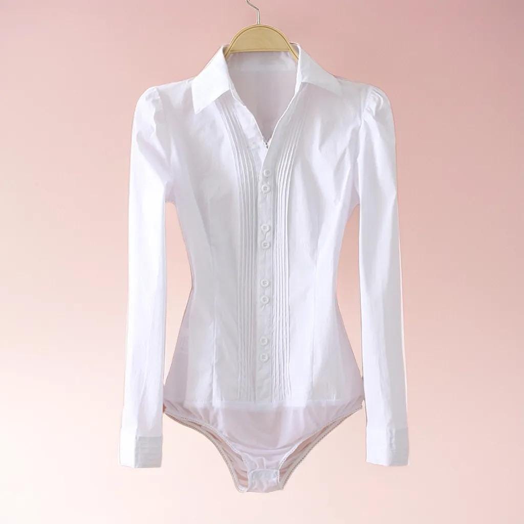 Elegant Women’s White Button-Down Shirt