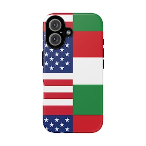 Phone Case, Hungarian and American Flag Design - Patriotic Gift for Hungarian Americans, Dual Flag Phone Cover, Independence Day Case,