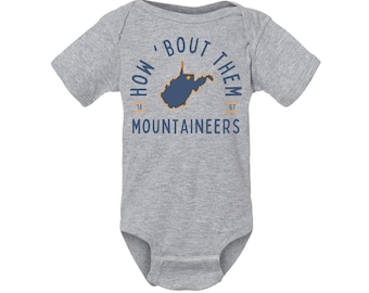 WVU Jersey Onesie