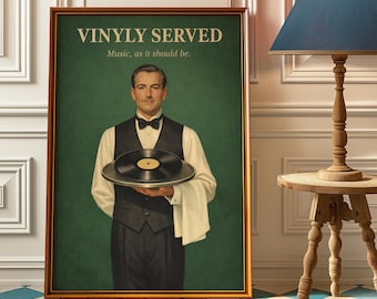 Vintage vinylskivspelare affisch – Retro musik