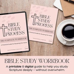 Bible Study Workbook | Christian Printable & Digital Download | Faith-Based Study Journal | PDF Workbook for Bible Study Notes