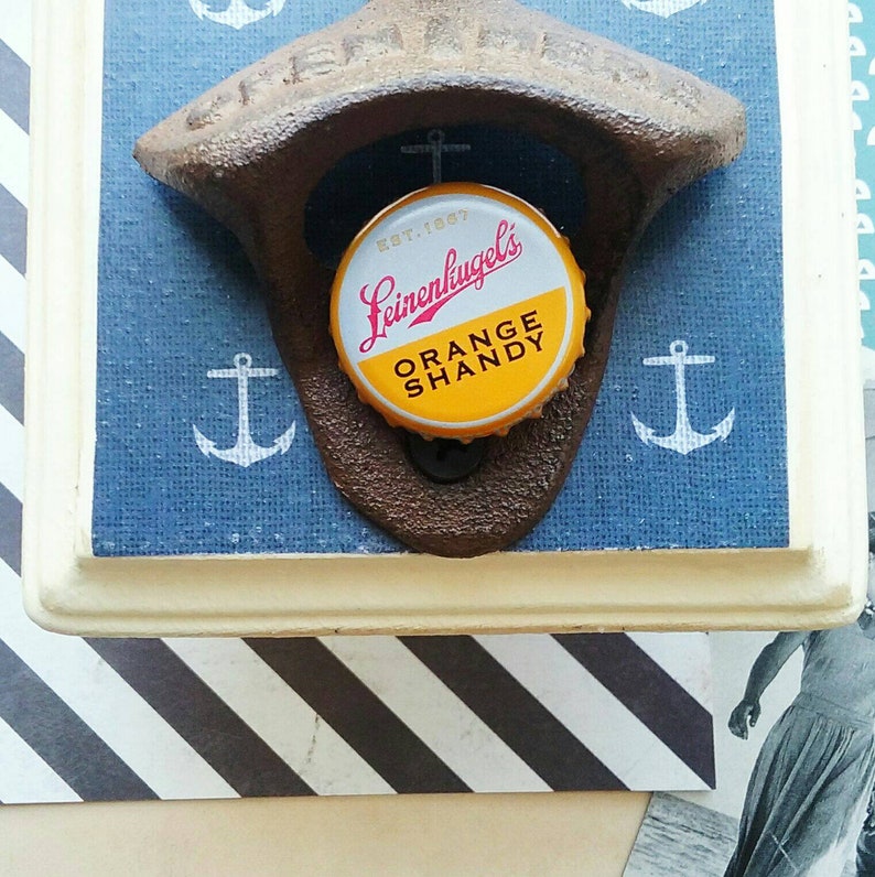 Anchor Beer Opener Nautical Wall Mount Bottle Opener Rustic Etsy