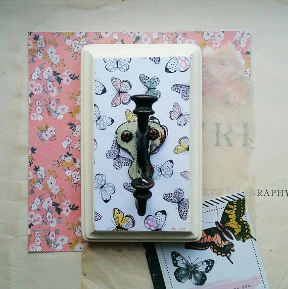 Butterfly Wall Hook Decorative Vintage Style Wall Hook Key Etsy
