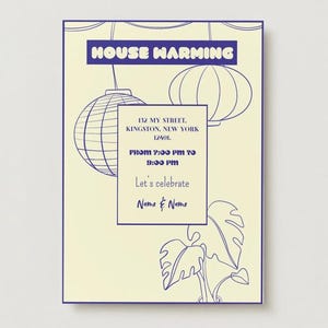 uitnodiging housewarmingsjabloon| Housewarming-uitnodiging | esthetische housewarminguitnodiging| bewerkbaar | digitale housewarmingkaart