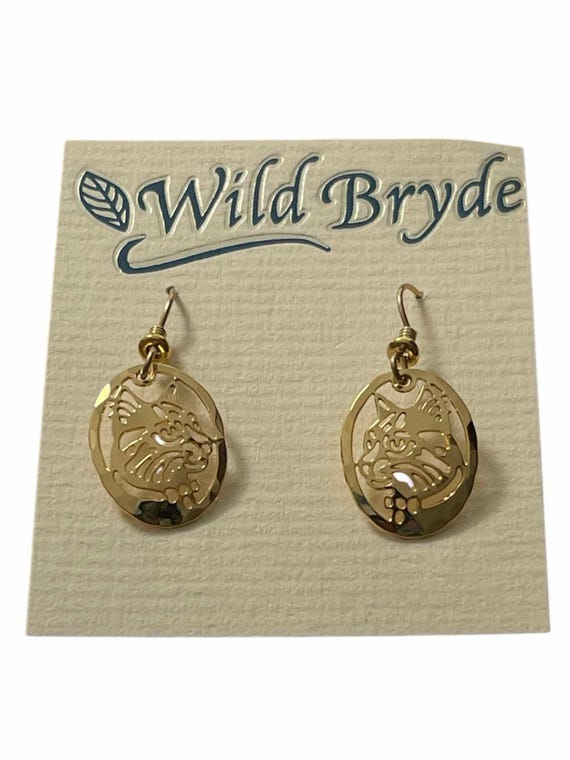 Wild Bryde Cat Dangle Earrings - image 5