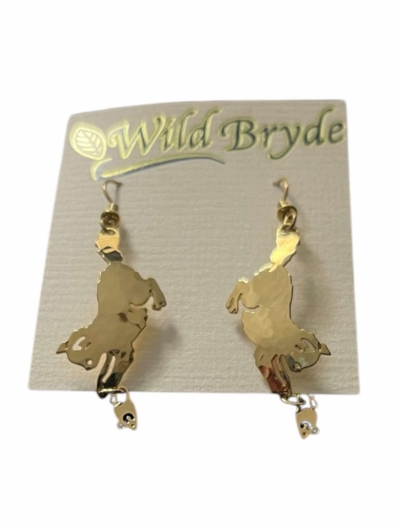 Wild Bryde Cat Dangle Earrings - image 1