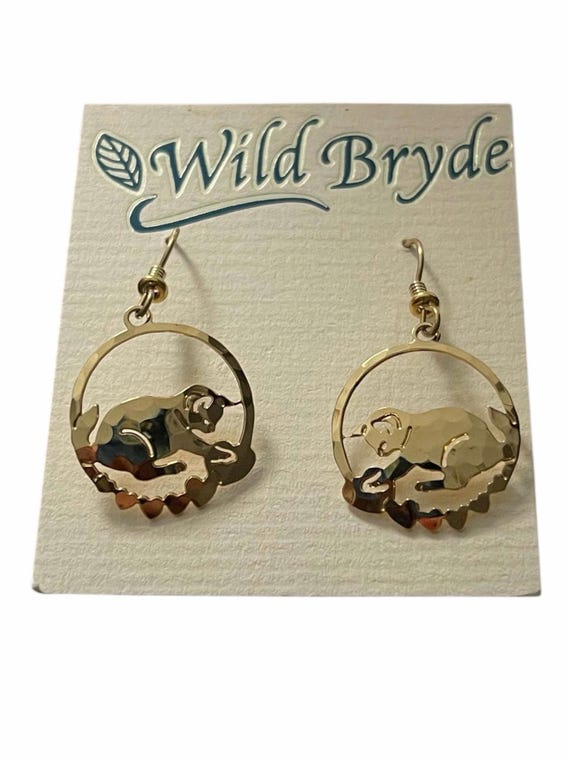 Wild Bryde Cat Dangle Earrings - image 4