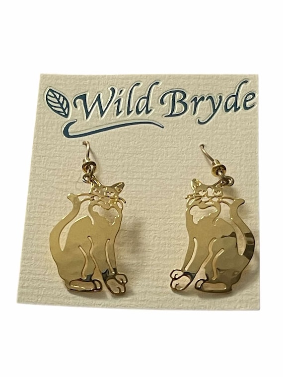 Wild Bryde Cat Dangle Earrings - image 6
