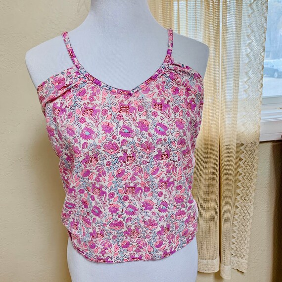 Pink Elephants 70s (XS-M) Pink and Blue Flowy Cott