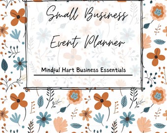 Small Business Event Planner PDF| Boho floral Canva Template | Vendor Market Planner | Craft Fair Organizer | Printable Business Planner