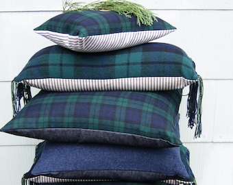 Pendleton Wool Plaid Pillow Cover, Cabin Luxe Lodge Throw Pillow
