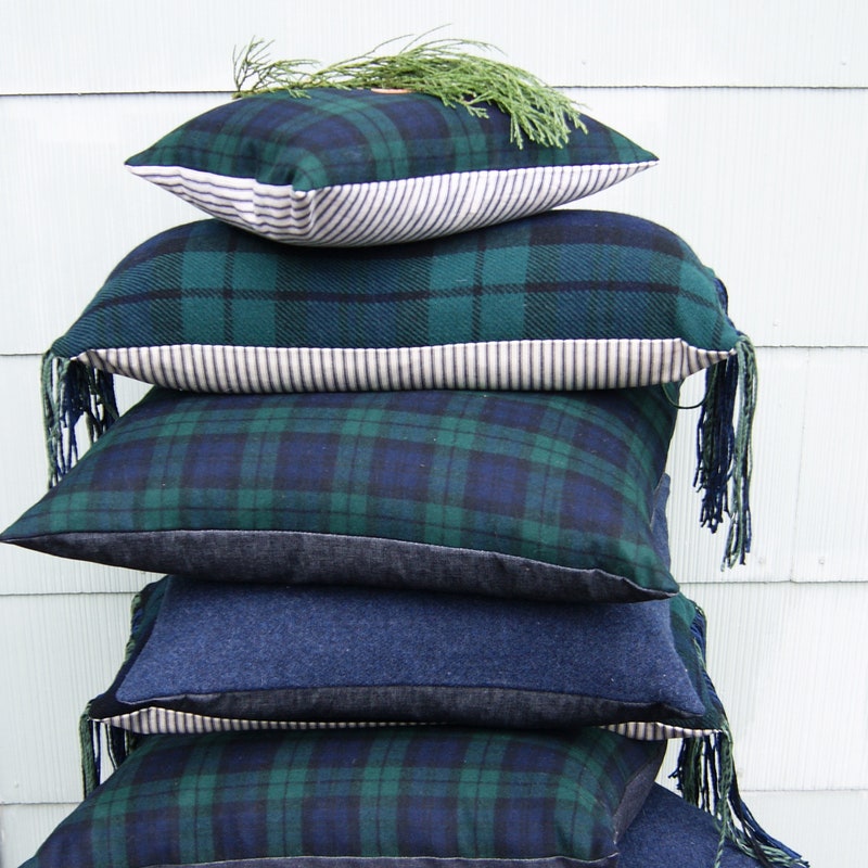 Plaid Throw Pillows - Etsy