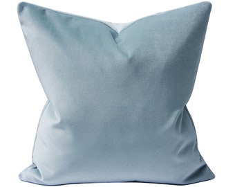 Studio Tullia Sky Blue Velvet Custom Sizes velvet pillow cover made to order Pillow Cover