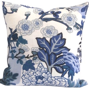 Chiang Mai China Blue, funda de almohada Schumacher, 17 x 17, funda de almohada decorativa, Studio Tullia, lista para enviar