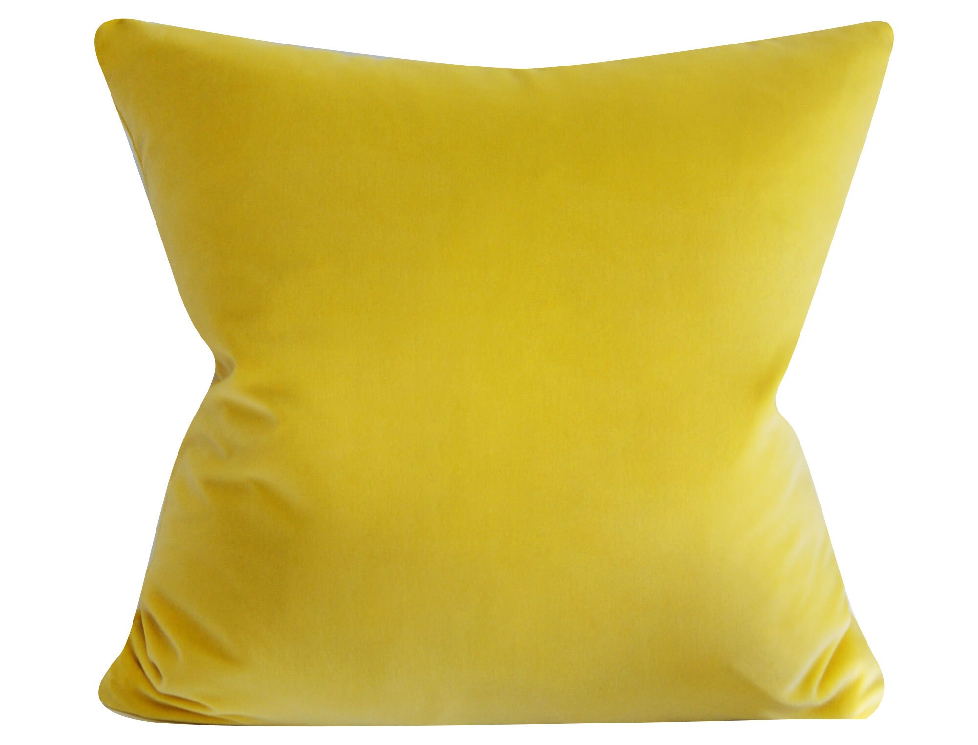 Lemon Yellow Pillow Cover yellow velvet 20X20 inch Etsy