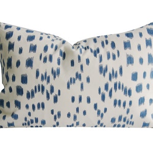 Les Touches Pillow Cover, 11X17 inches, Brunschwig and Fils, Blue and white, animal print, studio tullia, ready to ship