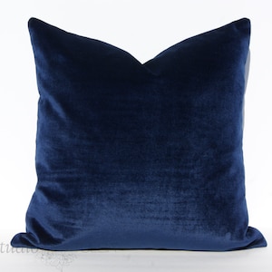 Midnight Blue,  Velvet Pillow Cover, Custom Sizes,  Navy Blue, Studio Tullia, made to order
