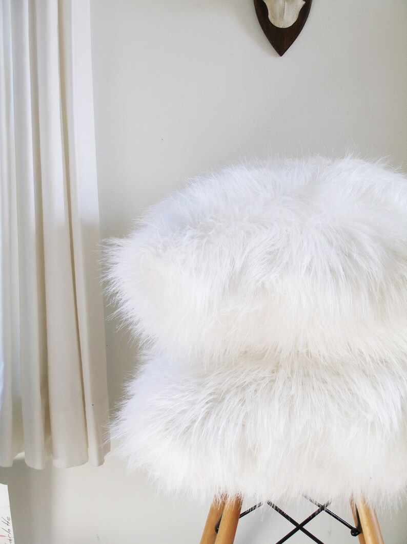 Fur Pillow Cover Furry White Pillow Cover Arctic Fox Etsy