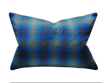 Pendleton Wool Lumbar Pillow Cover, Umatilla Plaid, 13x19