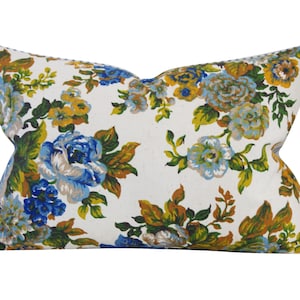 Mid Century Modern Floral Pillow Cover,Lumbar, 13x19 inches, vintage floral, ready to ship