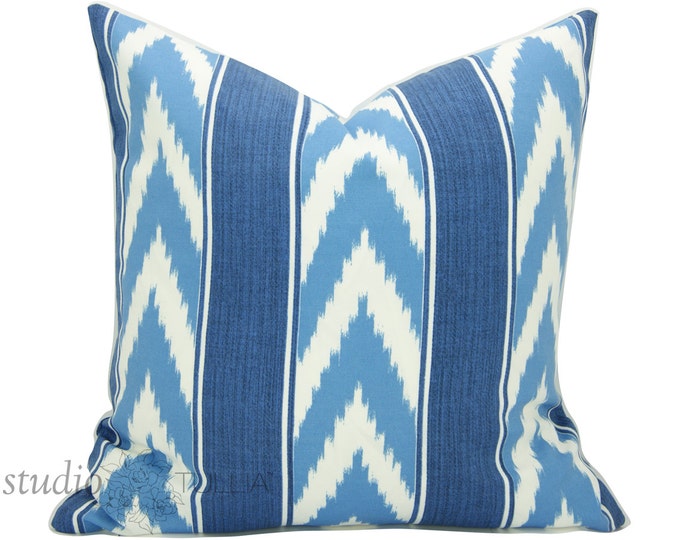 Blue Striped Pillow Cover Stripe 20 Inch or 22 Inch Etsy