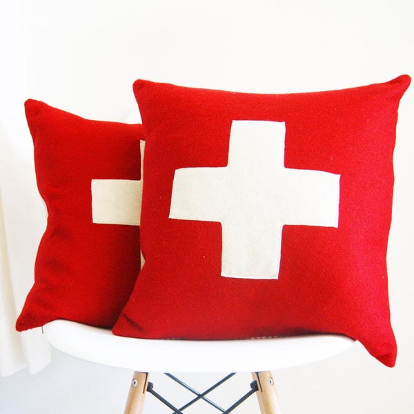 Black Swiss Cross Lap Blankie