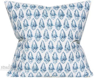 Jalisa Copen, Blue and white Pillow Cover,  20x20 inches, 13x19 inches, lumbar, Studio Tullia, ready to ship