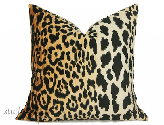 Jamil Natural Pillow Cover Leopard Velvet 17 19 20 Etsy