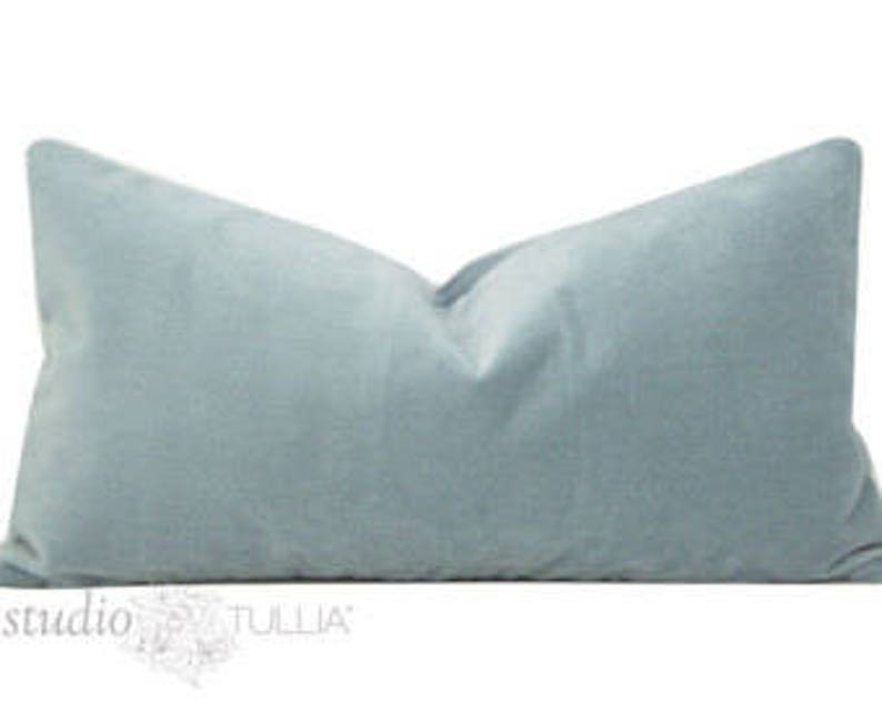 Studio Tullia Sky Blue Velvet Custom Sizes velvet pillow cover made to order Pillow Cover