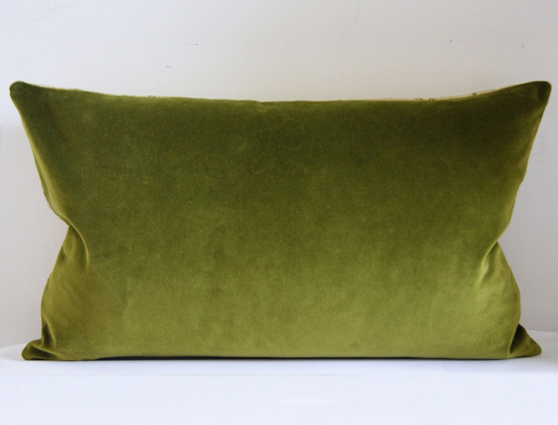 Gold and Green Brocade Pillow Cover decorative pillow cover Etsy