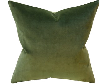 Funda de almohada de terciopelo verde jade, tapicería de diseño, 20x20