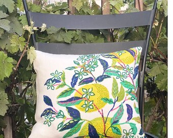 Schumacher Pillow Cover - Citrus Garden in Lime by Josef Frank - 13 X 14 inch -  Decorative Pillow Cover - ready to ship