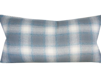 Wool Plaid Pillow Cover, Luxe Lodge Cabin, 11x21 Lumbar